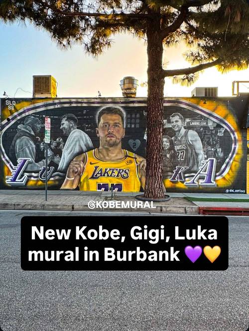 洛杉矶街头艺术家创作东契奇新壁画：卢卡的时代已经到来！